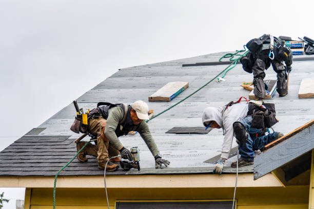 Professional Roof Installation technician working in Newport, NJ